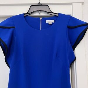 Calvin Klein Blue Dress with Black Trim